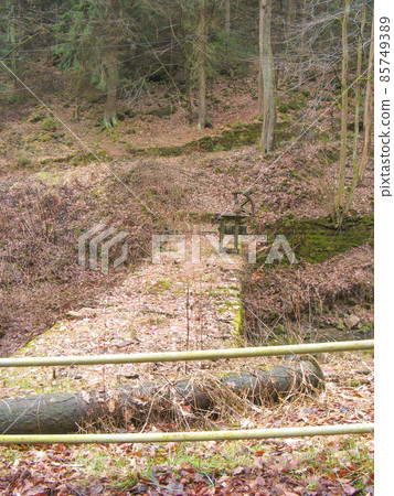 Cycle route in Saxony at Upper Lusatia 85749389