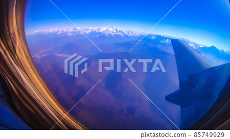 Nepal and Himalayas landscape view from airplane. Tourism and traveling to Nepal 85749929