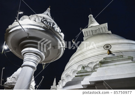 White domes of the Mahamevnawa Amawatura Monastery 85750977