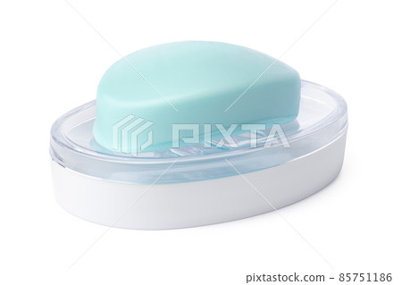 Soap and soap box isolated on a white background Soap and soap box isolated on a white background 85751186