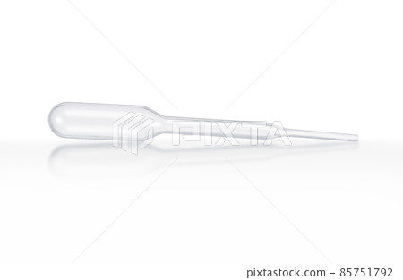 Plastic laboratory pipette isolated with clipping path on white background 85751792