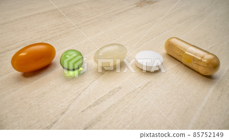 vitamins and supplements macro shot 85752149
