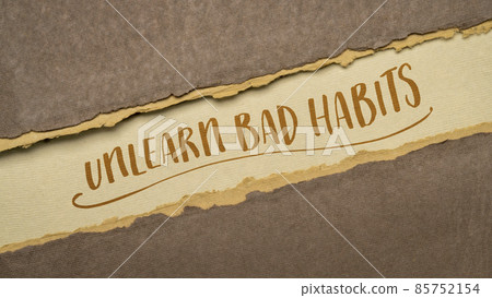 unlearn bad habits inspirational note 85752154