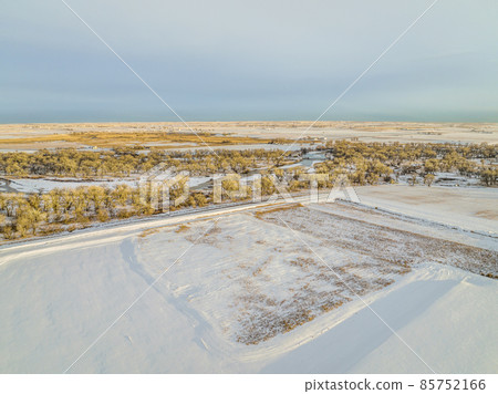 South Platte River in Colorado plains 85752166