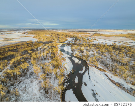 South Platte River on Colorado plains 85752176