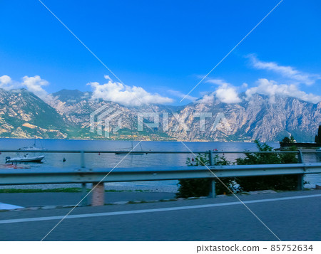 High mountains and road, Lake Garda,Italy, Europe 85752634