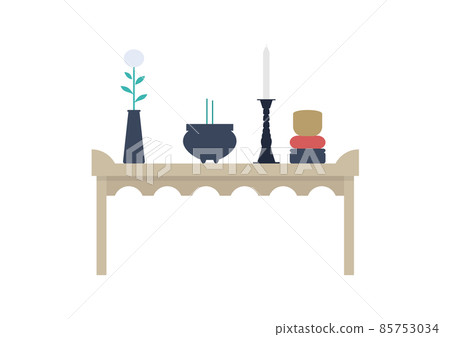 Illustration material of pillow decoration, funeral, funeral 85753034