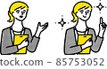 Business scene female character face whole body set 85753052