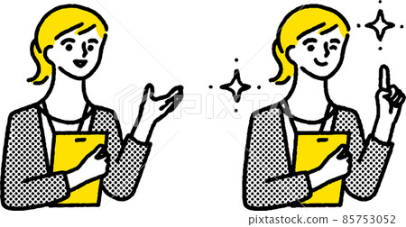Business scene female character face whole body set Business scene female character face whole body set 85753052
