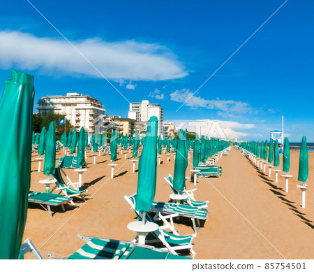 The Beach of Lido di Jesolo, Venetian Riviera, adriatic Sea ,Italy 85754501