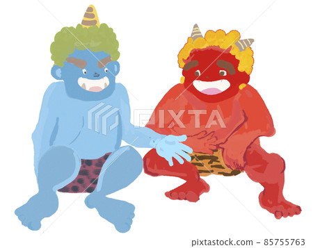 Akaoni and Aooni Setsubun - Stock Illustration [85755763] - PIXTA