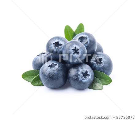 Sweet blueberries with leaves Sweet blueberries with leaves 85756073