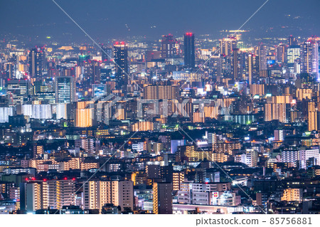 《Osaka Prefecture》 Night view / residential area of central Osaka 85756881