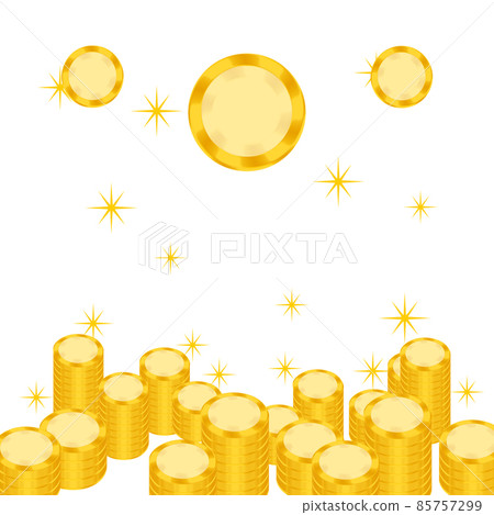 A lot of accumulated coins to save money and virtual currency A lot of accumulated coins to save money and virtual currency 85757299