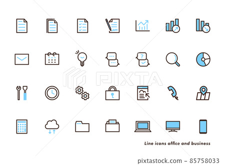 Business icon set 85758033