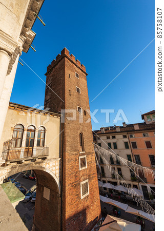 Medieval Tower used as a Prison in Vicenza Downtown Veneto Italy 85758107