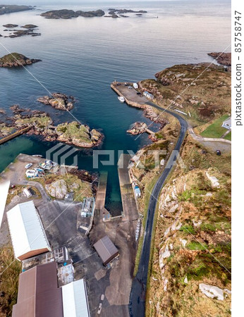 Aerial view of Kincasslagh in County Donegal - Ireland 85758747