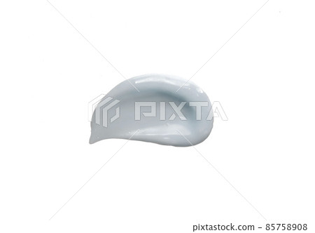 Liquid cream cosmetic, smudge texture on a white isolated background 85758908