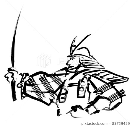 Left-facing monochrome armor warrior Left-facing monochrome armor warrior 85759439
