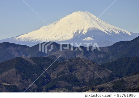 從神奈川縣秦野市的油菜花台看到的富士山 從神奈川縣秦野市的油菜花台看到的富士山 85761996