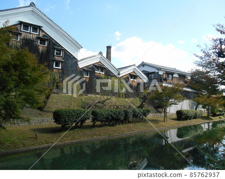Scenery with sake storehouse Scenery with sake storehouse 85762937