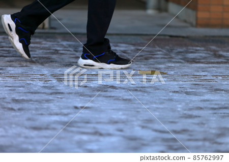 Frozen sidewalk image Frozen sidewalk image 85762997