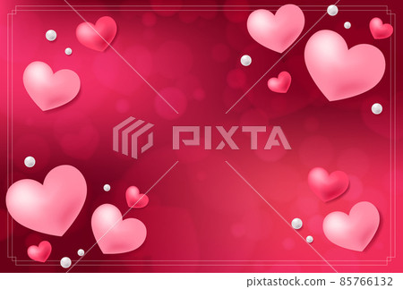 Background of heart and ball bokeh (red) 85766132