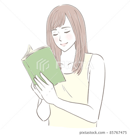 A woman who reads a book and smiles Tank Top A woman who reads a book and smiles Tank Top 85767475