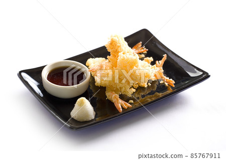 Shrimp Tempura on white background Shrimp Tempura on white background 85767911