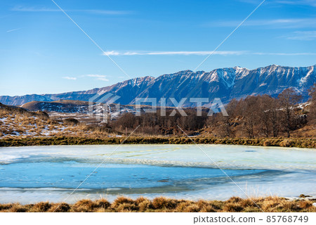 Mountain Range of the Monte Baldo in Winter - Italian Alps 85768749