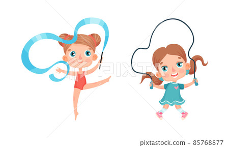 rope vector clipart of kids