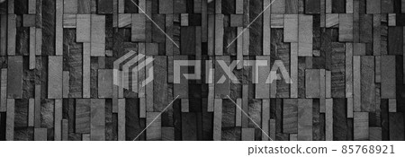 Panorama Black stone wall pattern background. Panorama Black stone wall pattern background. 85768921