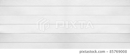 Panorama White Wood texture background. 85769008