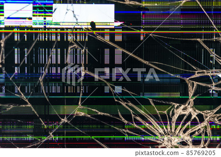 The screen of a smartphone that was dropped and broken 85769205
