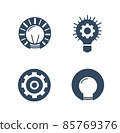 Innovation ideas fabric and gear icons logos vector illustation 85769376