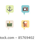 Travel commerce and map related vector icons 85769402