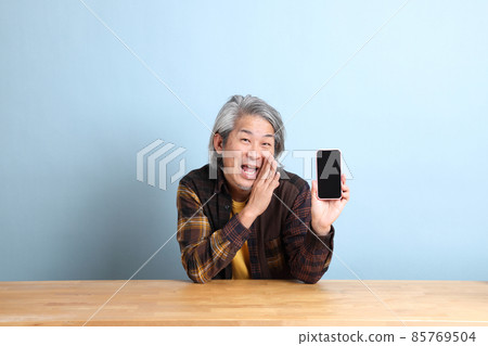 Man with Smart Phone Man with Smart Phone 85769504