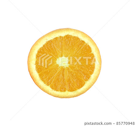 Sliced fresh mandarin oranges isolated on white. Sliced fresh mandarin oranges isolated on white. 85770948