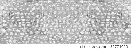 Panorama white stone wall for background design. 85771093