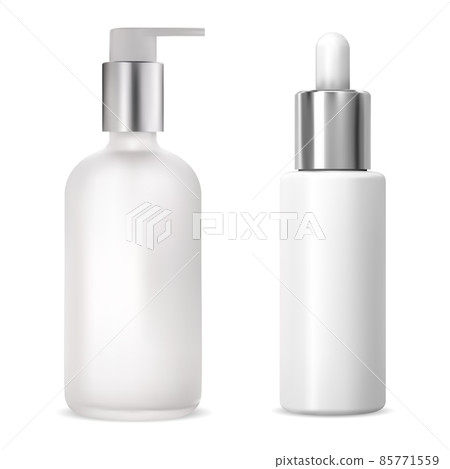 Cosmetic serum bottles. Pump bottle, dropper bottle Cosmetic serum bottles. Pump bottle, dropper bottle 85771559