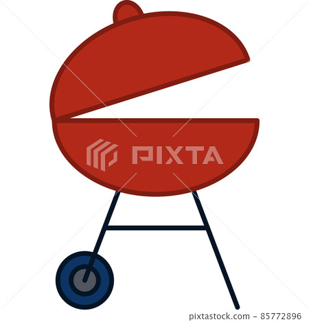 Barbeque Grill Filled Outline Icon Vector 85772896