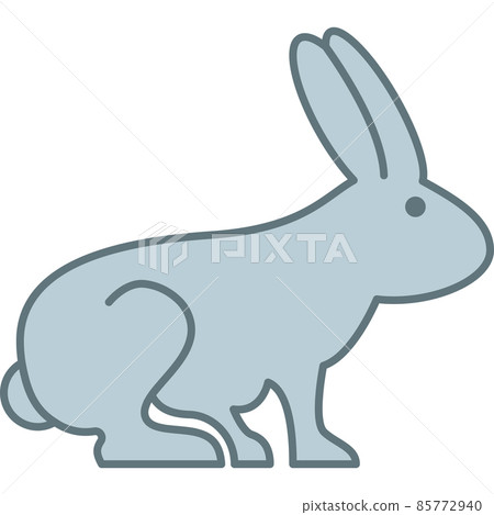 Rabbit Animal Filled Outline Icon Vector 85772940