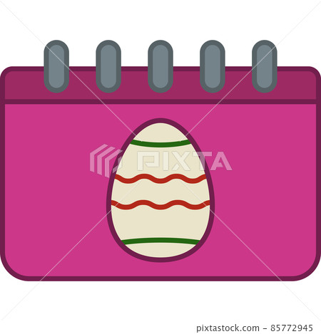 Calendar Easter Egg Filled Outline Icon Vector Calendar Easter Egg Filled Outline Icon Vector 85772945
