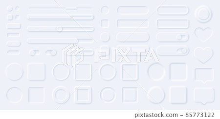 Neumorphism style ui elements, buttons,... - Stock Illustration ...