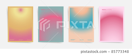 Minimal aesthetic art modern poster cover design. Brochure template layout with fancy abstract gradient. Vector pink faded abstract identity background. 85773348