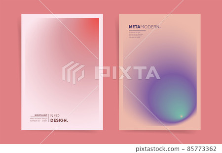 Gradient aesthetic art modern poster cover design. Brochure template layout with blurred decorative gradient with text. Digital vector notebook or book spring fashion background. 85773362