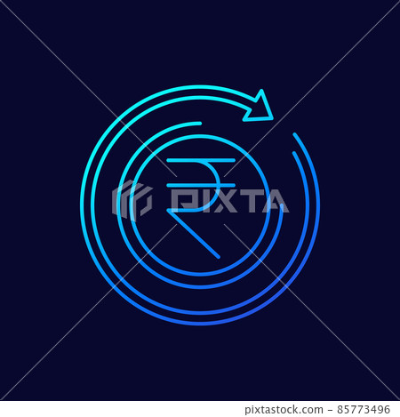 rupee exchange line icon for web, vector rupee exchange line icon for web, vector 85773496