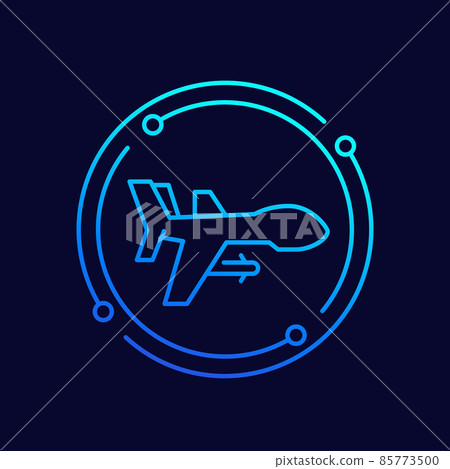 military drone or uav line vector icon military drone or uav line vector icon 85773500