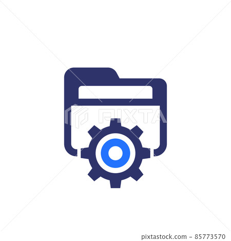 project management icon with folder 85773570
