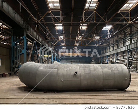Indoor storage with steel pipes, plant workshop Indoor storage with steel pipes, plant workshop 85773636
